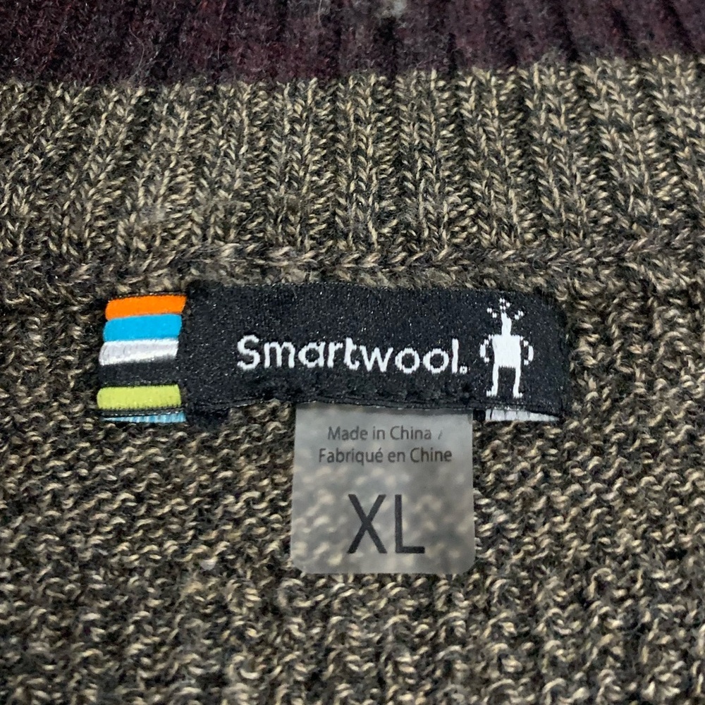 Smartwool Men’s Merino Wool Ripple Ridge Stripe Half Zip Size XL - Picture 6 of 9